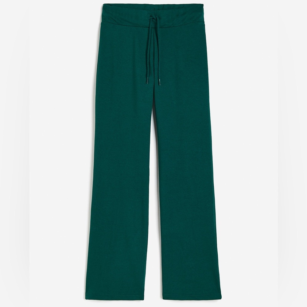 HDYWT how do you wear that Green wide leg joggers sweatpants 23432
